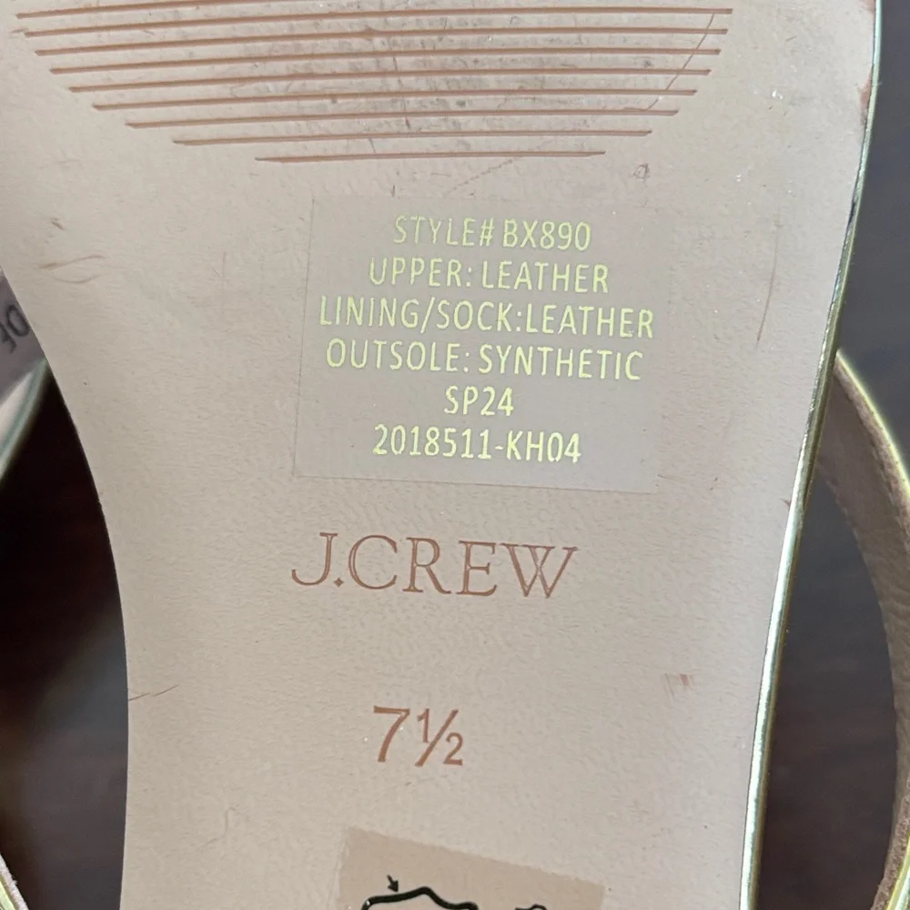 J. Crew Gold and Tan Women's Sandals